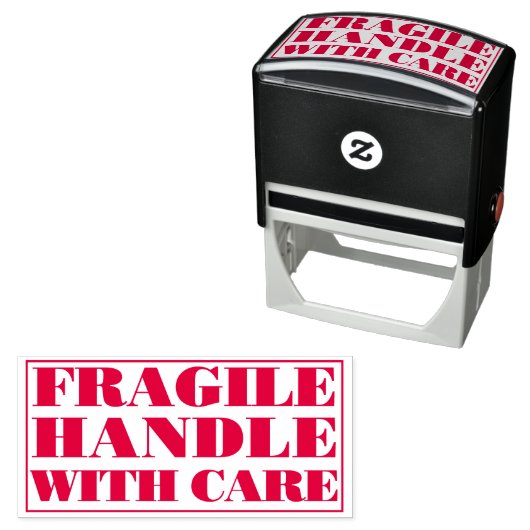 FRAGILE Handle With Care Fragile Parcel Delivery Permastempel (Beispiel)