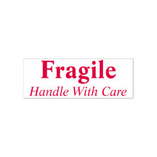 FRAGILE-Handling mit sorgfältiger Briefmarke Permastempel