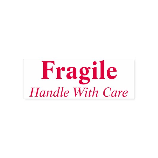 FRAGILE-Handling mit sorgfältiger Briefmarke Permastempel (Design)