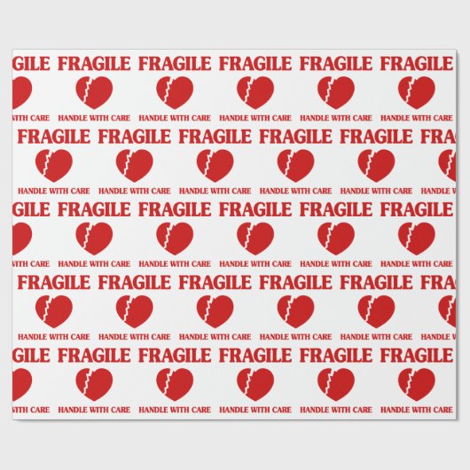 Fragile Herzinsuffizienz Geschenkpapier (Flach)