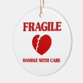 Fragile Herzinsuffizienz Keramik Ornament (Links)