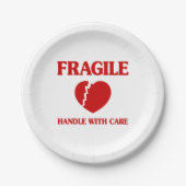 Fragile Herzinsuffizienz Pappteller (Vorderseite)