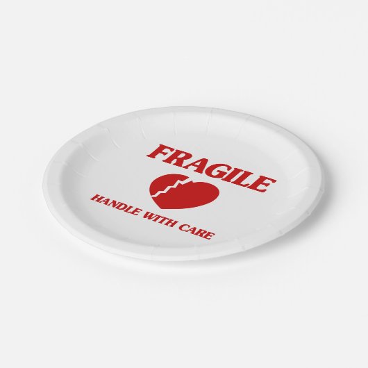 Fragile Herzinsuffizienz Pappteller (Schrägansicht)