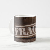 Fragile Holzkiste Vintag braun rustikal Kaffeetasse (Vorderseite Links)