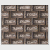 Fragile Holzkiste Vintag Geschenkpapier (Flach)