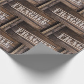 Fragile Holzkiste Vintag Geschenkpapier (Ecke)