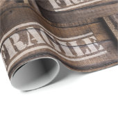 Fragile Holzkiste Vintag Geschenkpapier (Rolleneckpunkt)