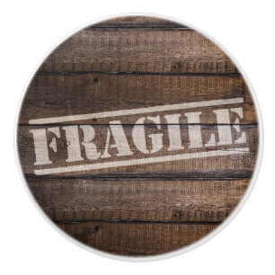 Fragile Holzkiste Vintag Keramikknauf