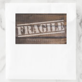 Fragile Holzkiste Vintag Rechteckiger Aufkleber (Tasche)