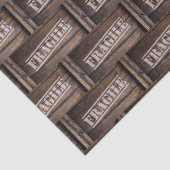 Fragile Holzkiste Vintag Seidenpapier (Ausschnitt)