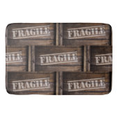 Fragile Holzkiste Vintager Holzkornversand Badematte (Vorderseite)