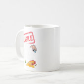 Fragile ich überlebte ein Kleinkind Tantrum Funny  Kaffeetasse (Vorderseite Links)