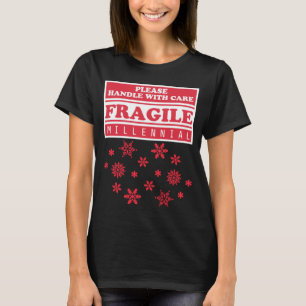Fragile Jahrtausende, mit vorsichtigen Schneeflock T-Shirt