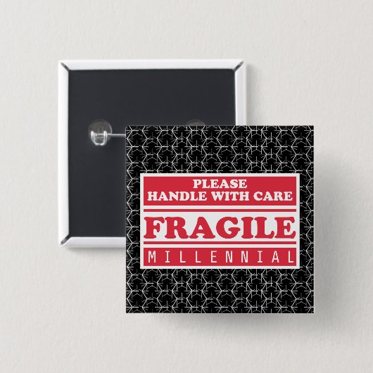 Fragile Jahrtausende, Umgang mit Pflegeblasen Button (Vorne & Hinten)