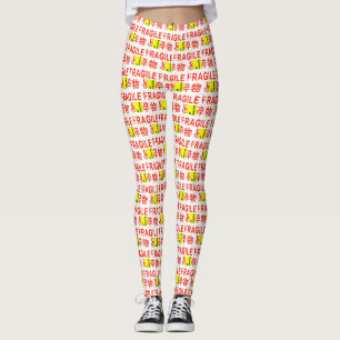 FRAGILE-Kennzeichnung mit COOLEN asiatischen Zeich Leggings