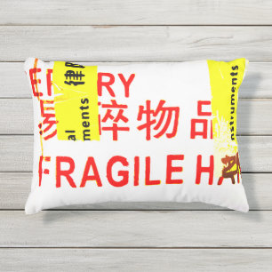 FRAGILE Markierungen - COOLE asiatische Zeichen Kissen Für Draußen