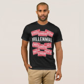 Fragile Millenniums-Labels, bitte mit Vorsicht umg T-Shirt (Vorne ganz)