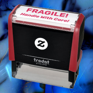 FRAGILE, mit Vorsicht oder DIY-Meldung Permastempel