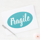 Fragile moderne, minimalistische Geschäftsidee Ovaler Aufkleber (Umschlag)