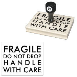 Fragile nicht mit Pflege-Gummi-Briefmarke fallen l Gummistempel