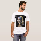 Fragile Parody Meme - Cracked Pearl Earring Skelet T-Shirt (Vorne ganz)
