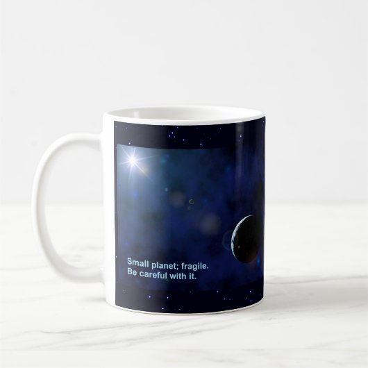 Fragile Planet Kaffeetasse (Links)