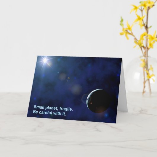Fragile Planet Karte (Gelbe Blume)