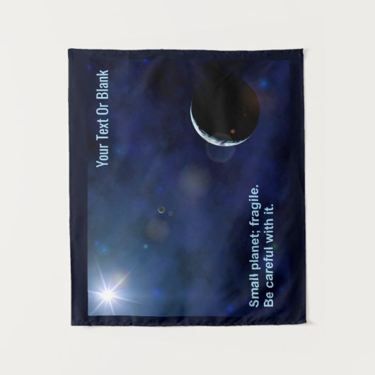 Fragile Planet Wandteppich (Vorderseite)