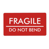 Fragile / Rotes Fett-Mailing nicht beilegen (Vorne)