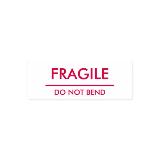 Fragile / Rotes Fett-Mailing nicht beilegen Permastempel (Design)