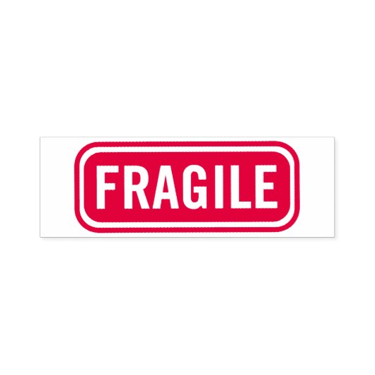 Fragile, selbstfärbende Briefmarke Permastempel (Design)
