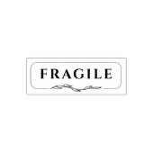 FRAGILE Shipping Mailing Verschieben botanischer R Permastempel (Design)