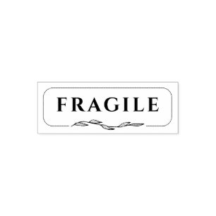 FRAGILE Shipping Mailing Verschieben botanischer R Permastempel