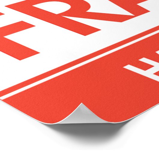 Fragile Sign Poster (Ecke)