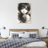 Fragile Silence – Innocent Soul Canvas Print Leinwanddruck (Insitu (Schlafzimmer))