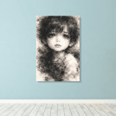 Fragile Silence – Innocent Soul Canvas Print Leinwanddruck (Insitu (Holzboden))