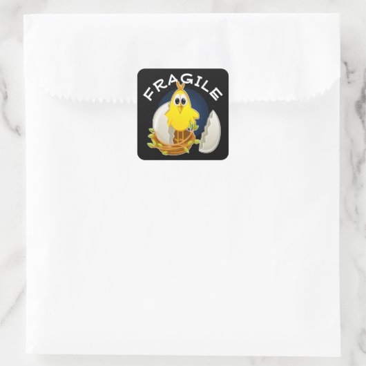 FRAGILE SQUARE STICKER (Tasche)
