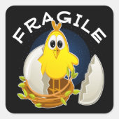 FRAGILE SQUARE STICKER (Vorderseite)
