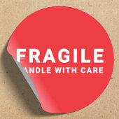 Fragile Sticker | Handhabung mit vorsichtigem Rot