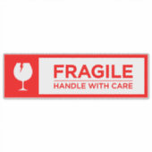 Fragile Stickers Handle with Care Aufkleber (Vorderseite)