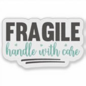 FRAGILE - Umgang mit Vorsicht Aufkleber (Vorderseite)