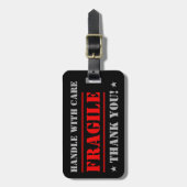 FRAGILE - Umgang mit Vorsicht Gepäckanhänger (Vorderseite vertikal)