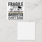 Fragile Uni Drop-Off-Design mit Auto Illustrat Begleitkarte (Vorne/Hinten)