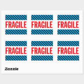 Fragile Versandmarke Quadratischer Aufkleber (Blatt)
