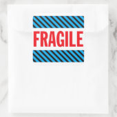 Fragile Versandmarke Quadratischer Aufkleber (Tasche)
