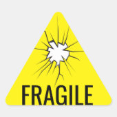 Fragile Warnkleber Dreieckiger Aufkleber (Vorderseite)