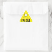 Fragile Warnkleber Dreieckiger Aufkleber (Tasche)