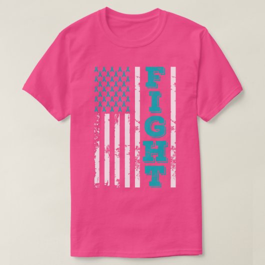 Fragile X Syndrome Awareness Fight American Flag 4 T-Shirt (Design vorne)