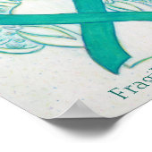 Fragile X Syndrome Awareness Ribbon Angel Print Poster (Ecke)