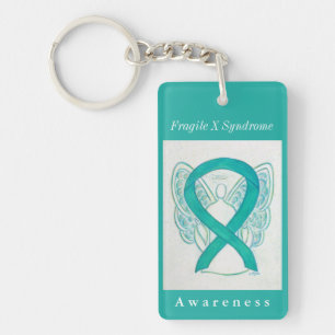 Fragile X Syndrome Awareness Ribbon Angel Schlüsse Schlüsselanhänger